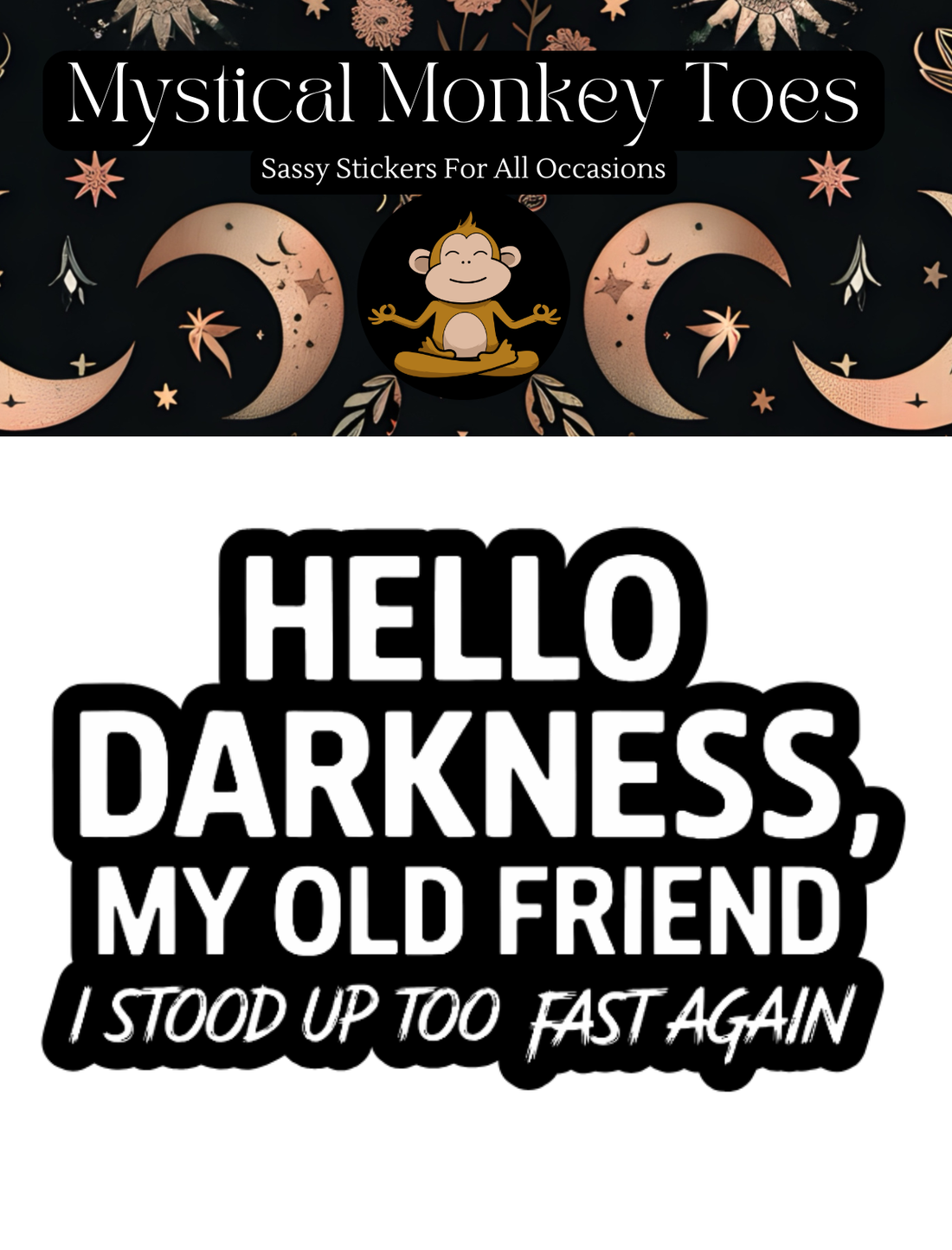 Sticker with text &