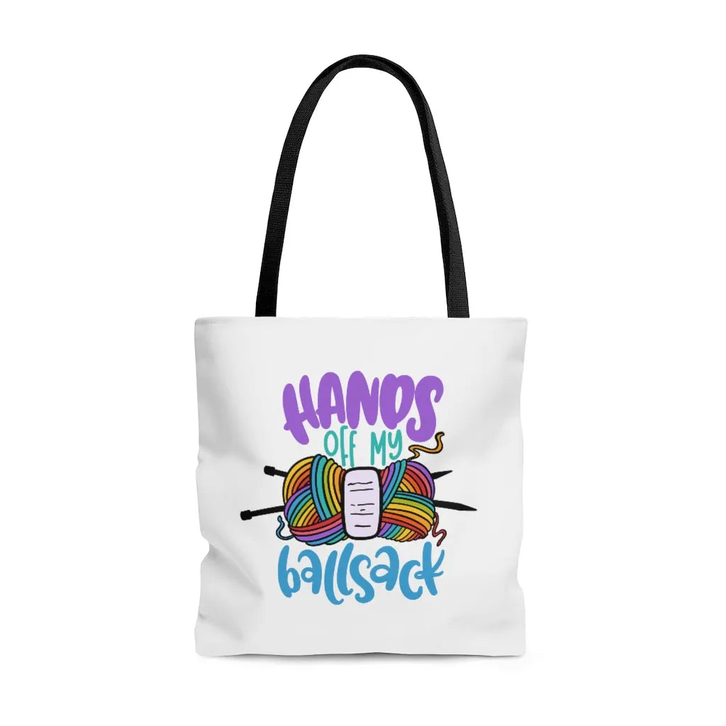 Hands Off My Ballsack (Knit) Tote Printed Bag