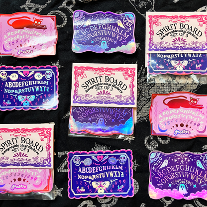 A set of colorful, holographic &