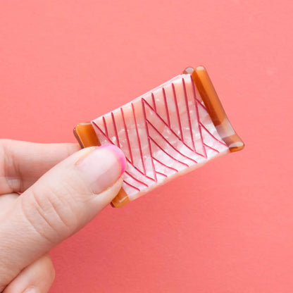 Thread Spool Mini Hair Claw Clip