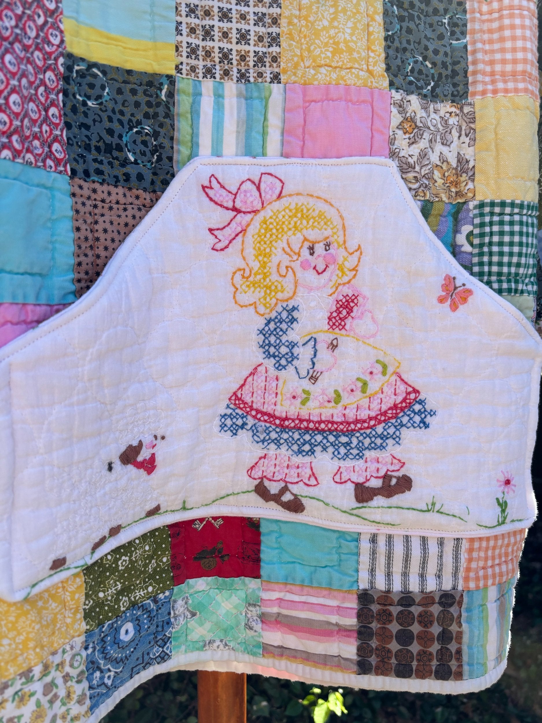 Mary Had a Little Quilt Reimagined Vintage Quilt Hoodie