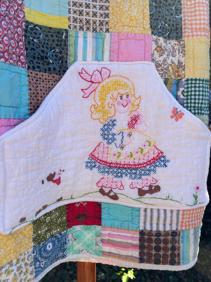 Mary Had a Little Quilt Reimagined Vintage Quilt Hoodie