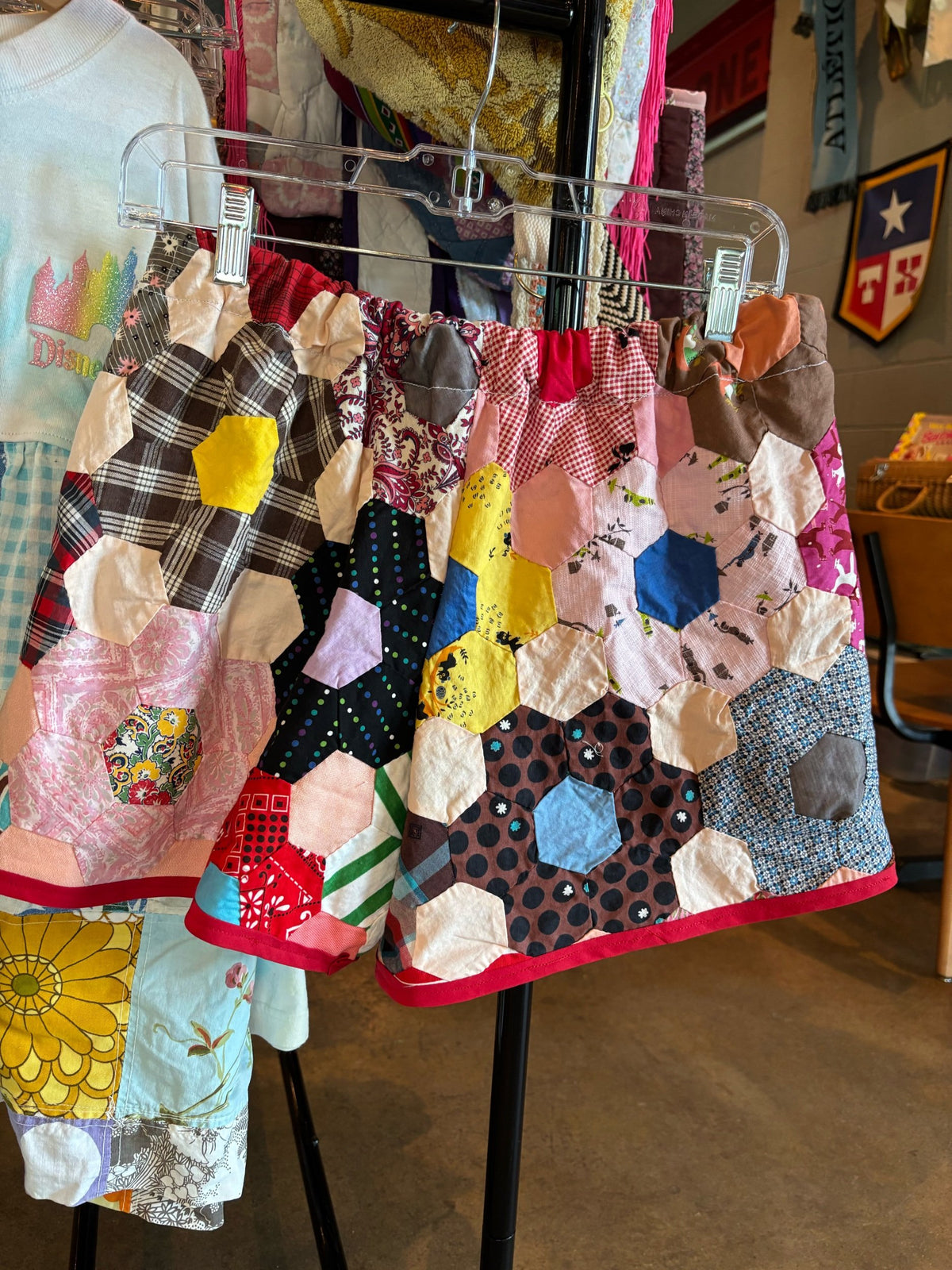 Quilt top track shorts