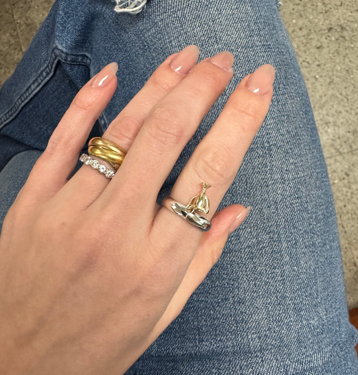 Gold Micro-Mini Trophy Ring