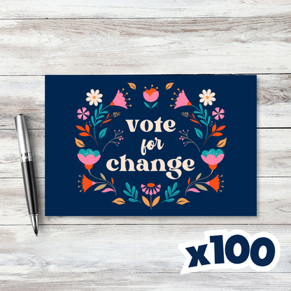 Postcards to Voters: Vote for Change Political Postcard