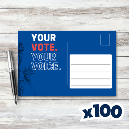 Postcard to Voters: Your Vote. Your Voice. Political Postcards