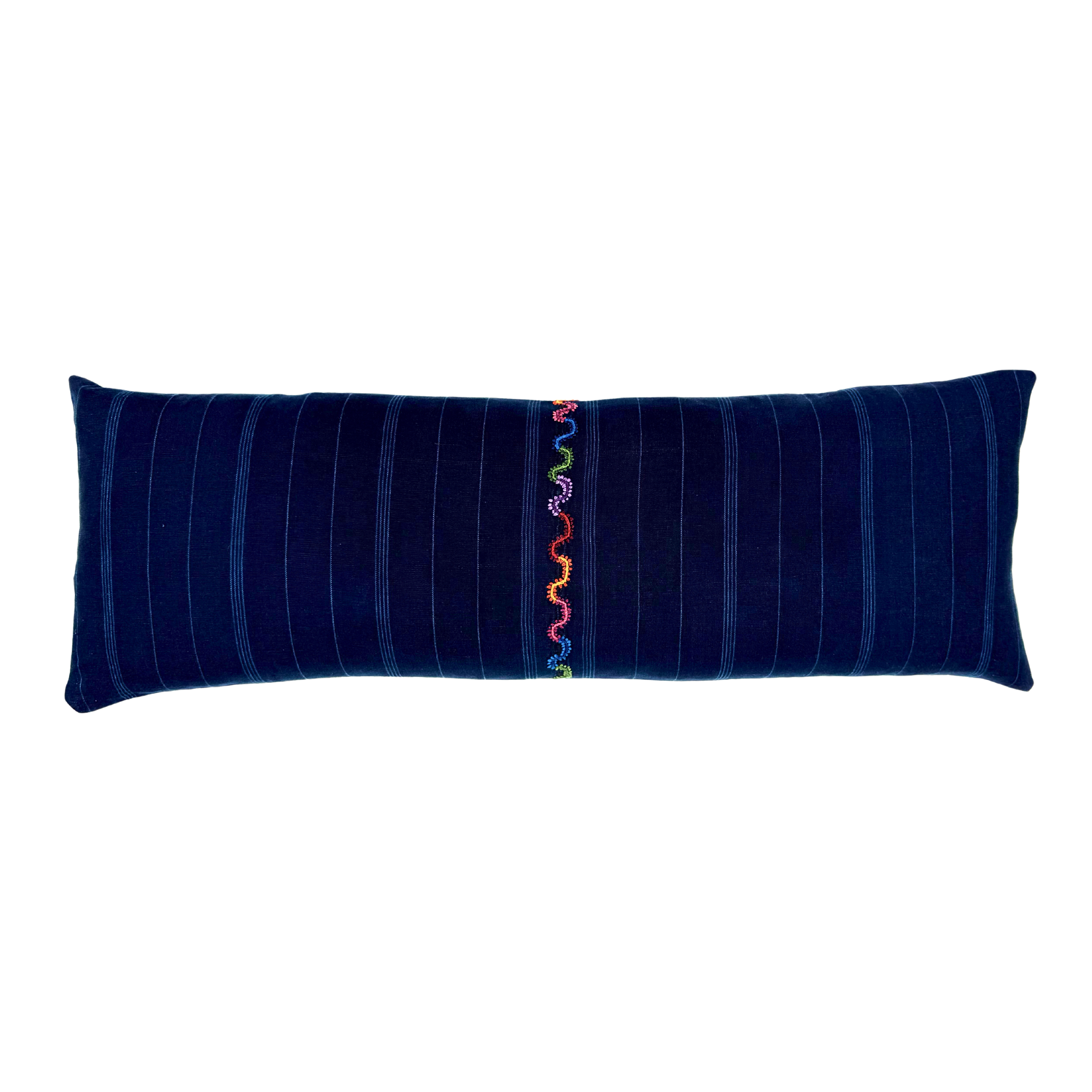 Indigo Corte &amp; Hemp Long Lumbar Pillow