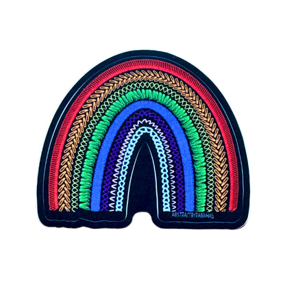 Fiber Arts Progress Pride Rainbow Sticker