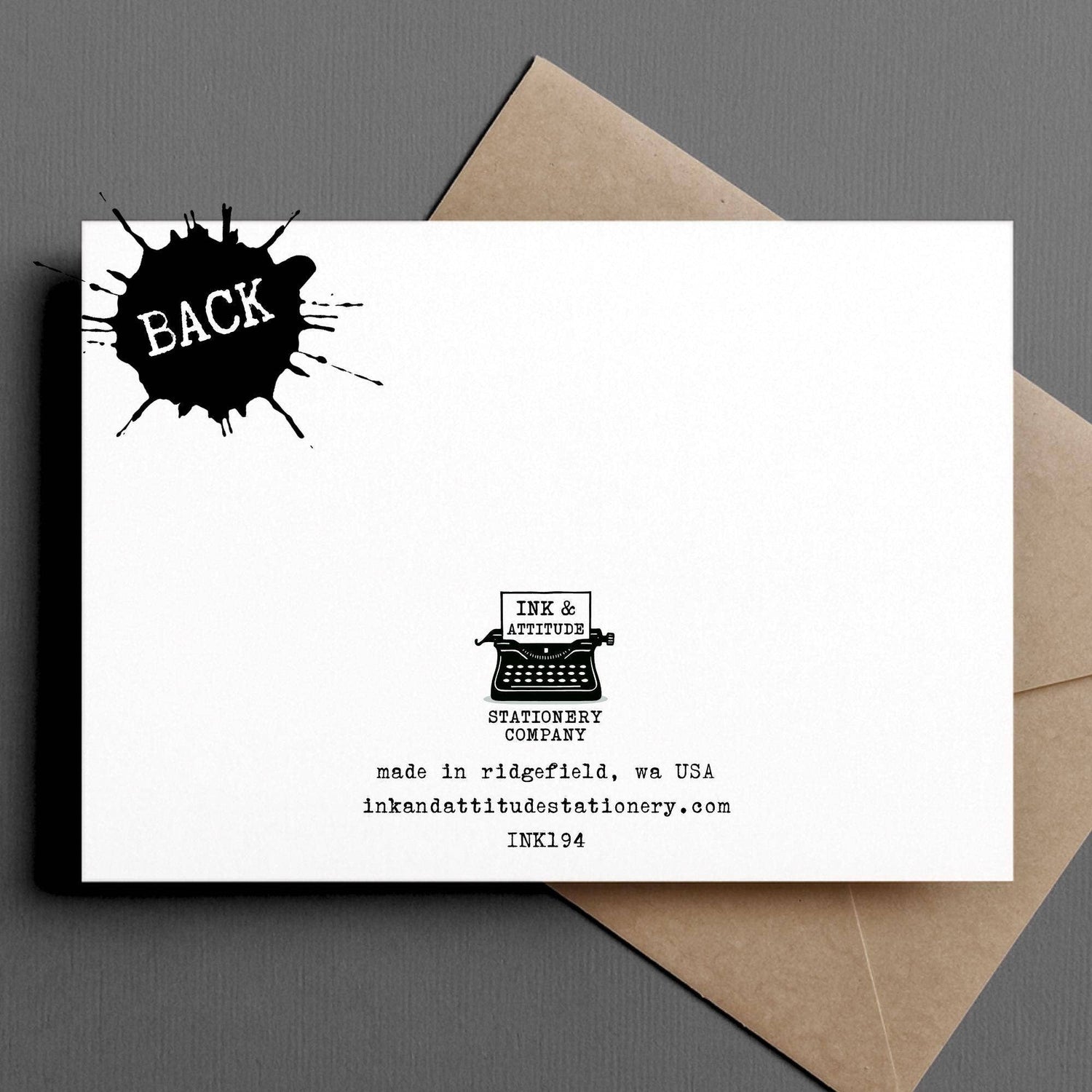 Stationery card with &