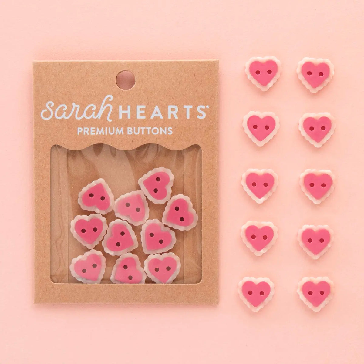 Pink Sweet Heart Small 5/8" Buttons