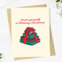 A cream-colored greeting card with the text &