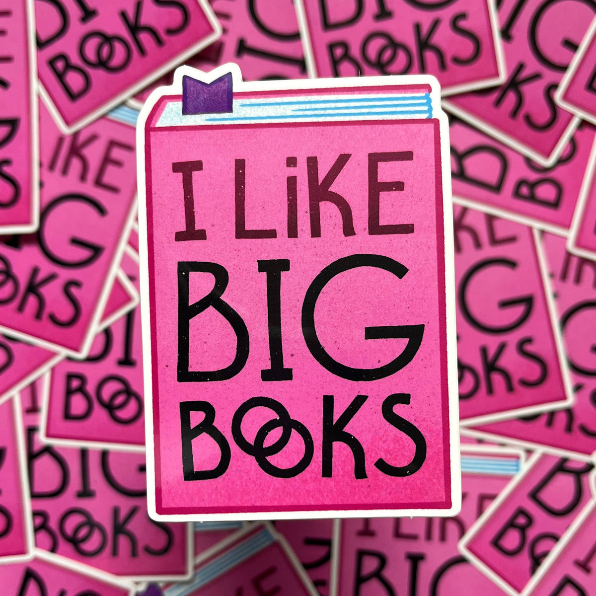 Pink sticker with &