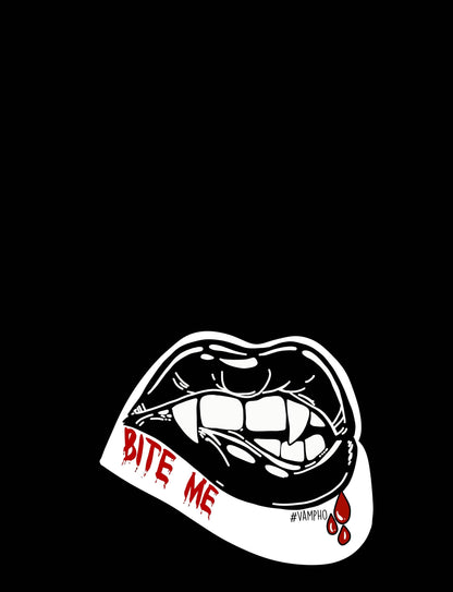 Dark Bite Me Sticker | Vampire Romance Vinyl Sticker