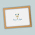 A greeting card with a peace and light theme, featuring a stylized menorah with candles and the text "Peace & Light" on a white background.