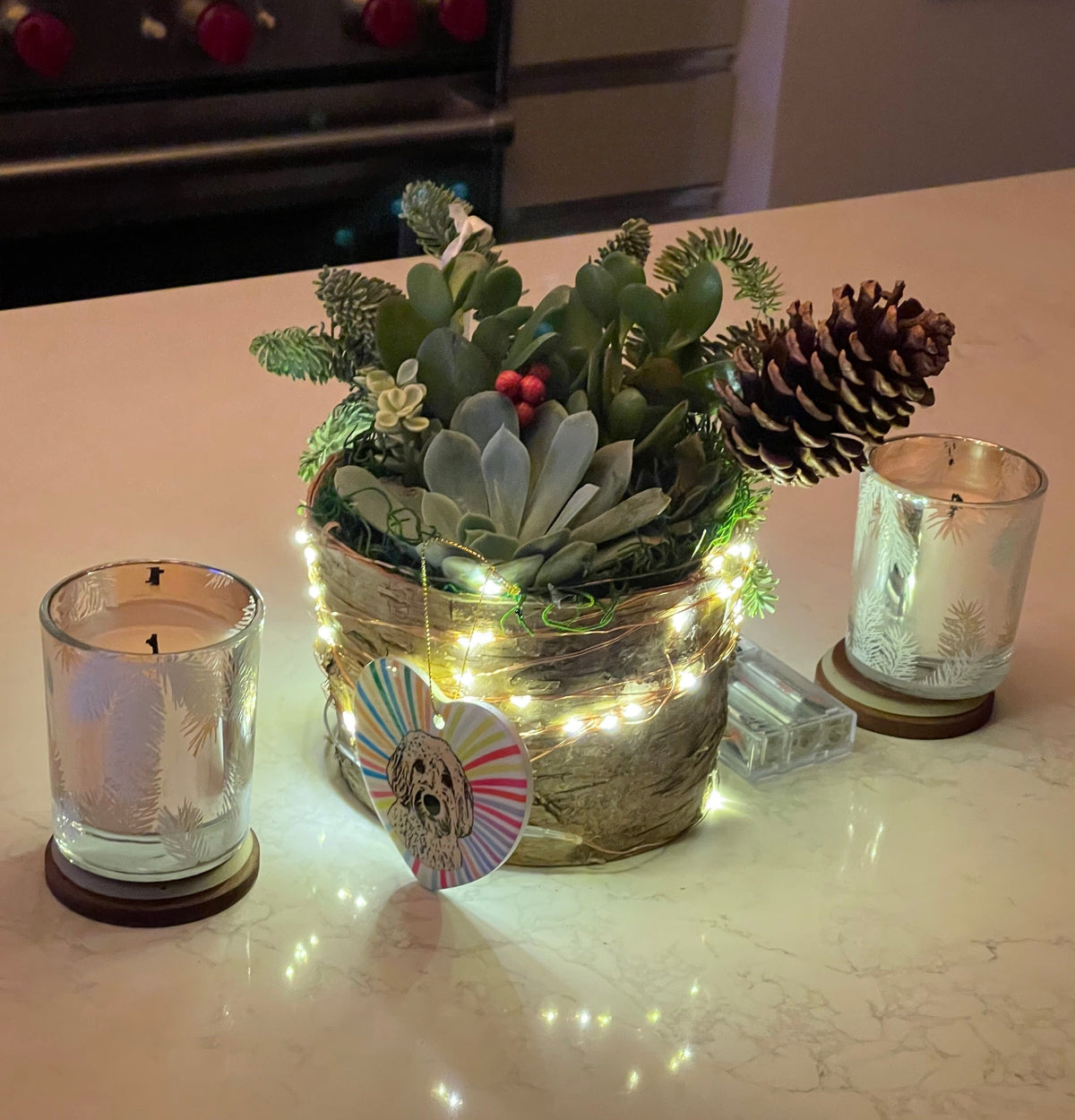 Dachshund Brown Ceramic heart Ornament