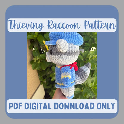 Thieving Raccoon Crochet Pattern - PDF PATTERN ONLY