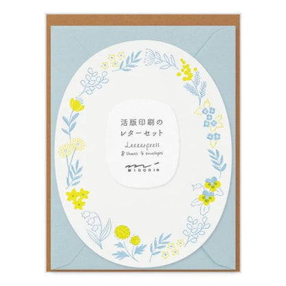 Letterpress Die-Cut Floral Stationery Set