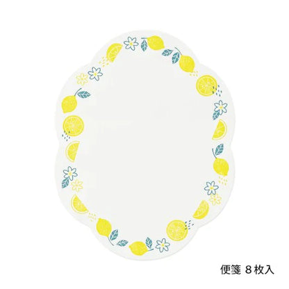 Letterpress Die-cut Lemon Stationery Set