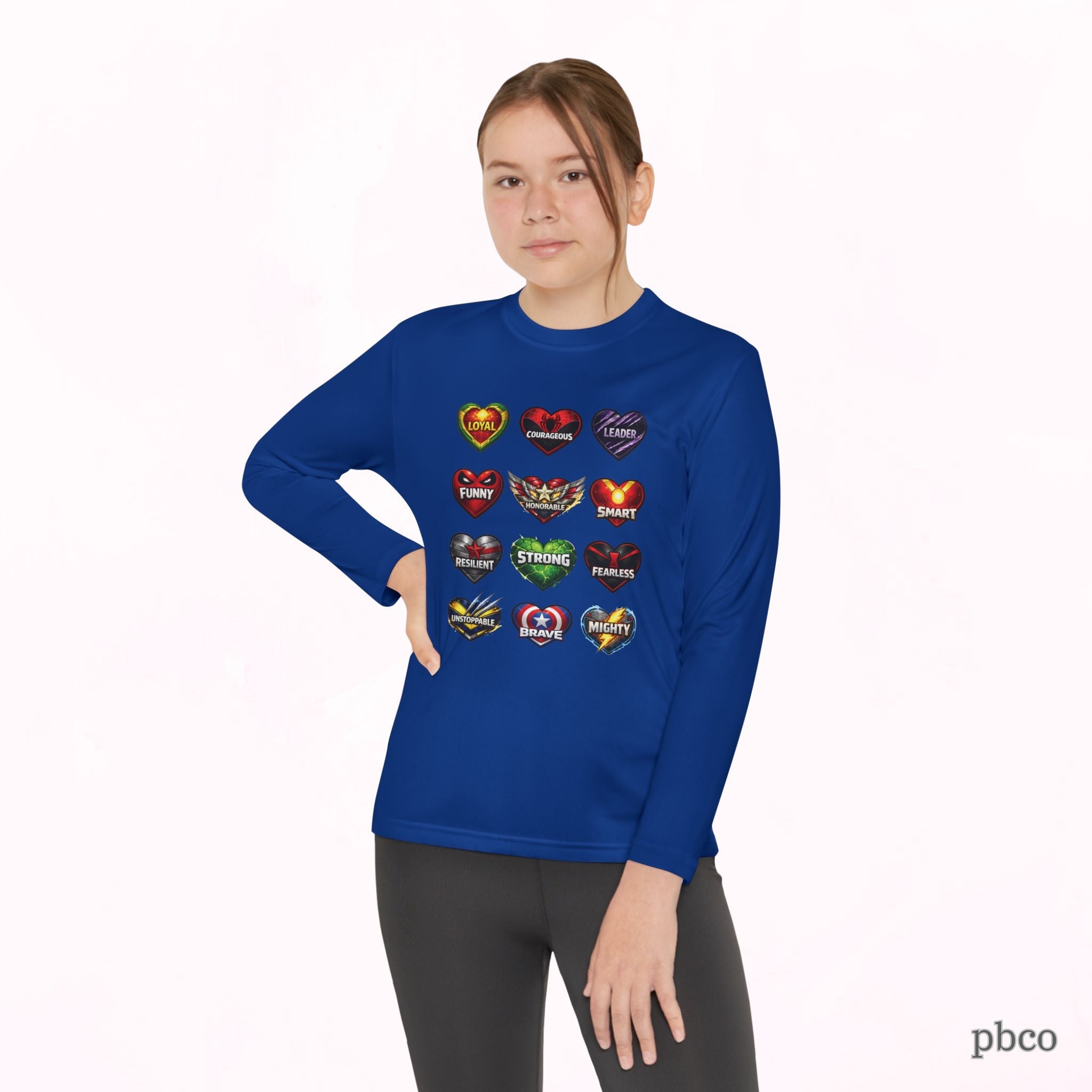 Youth Superhero Love Long Sleeve Tee Shirt