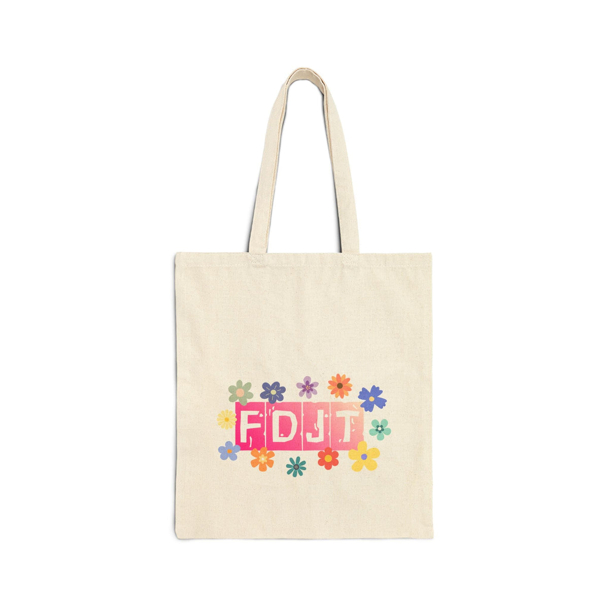 "FDJT" on Cotton Canvas Tote Bag
