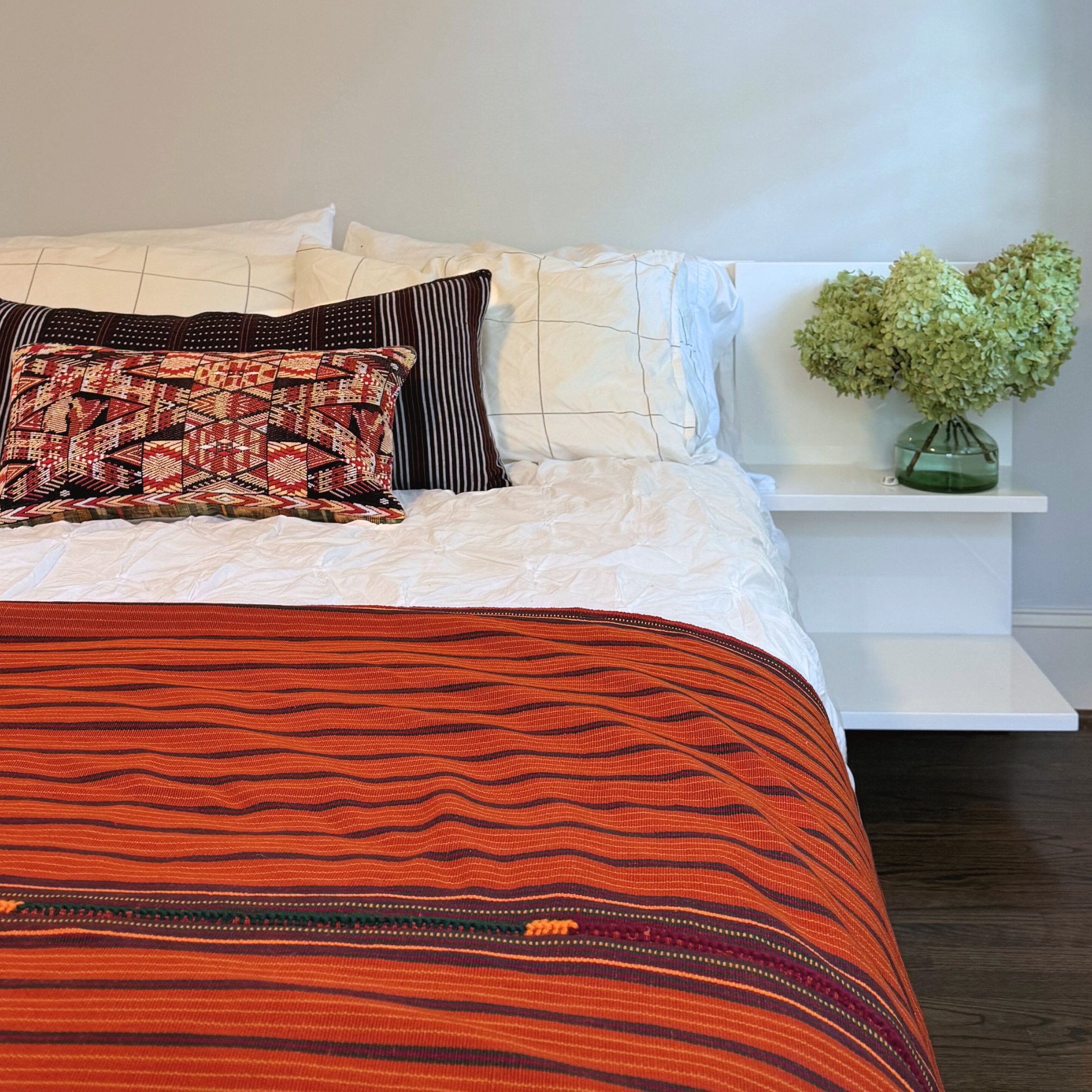Huipil &amp; Hemp Throw Pillow Cover
