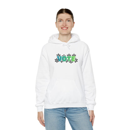 "VOTE" on Unisex Heavy Blend™ Hooded Sweatshirt