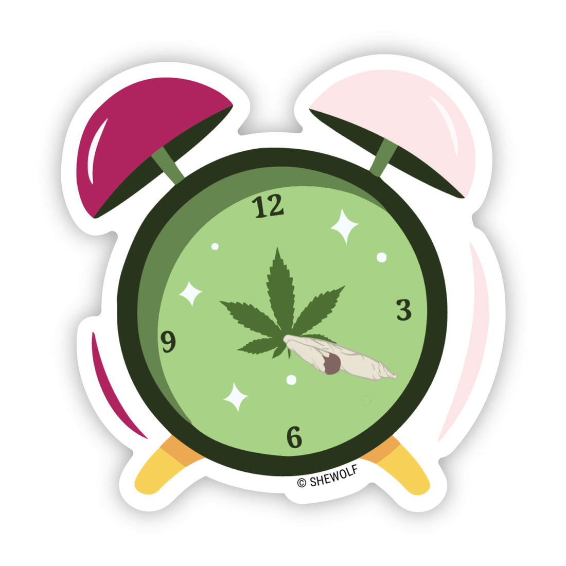 420 Clock Stoner Sticker
