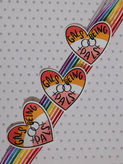 Gals Being Pals Sticker | Lesbian Pride Vinyl Sticker