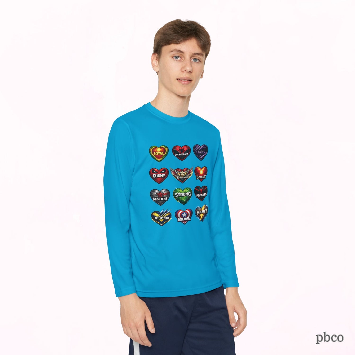 Youth Superhero Love Long Sleeve Tee Shirt