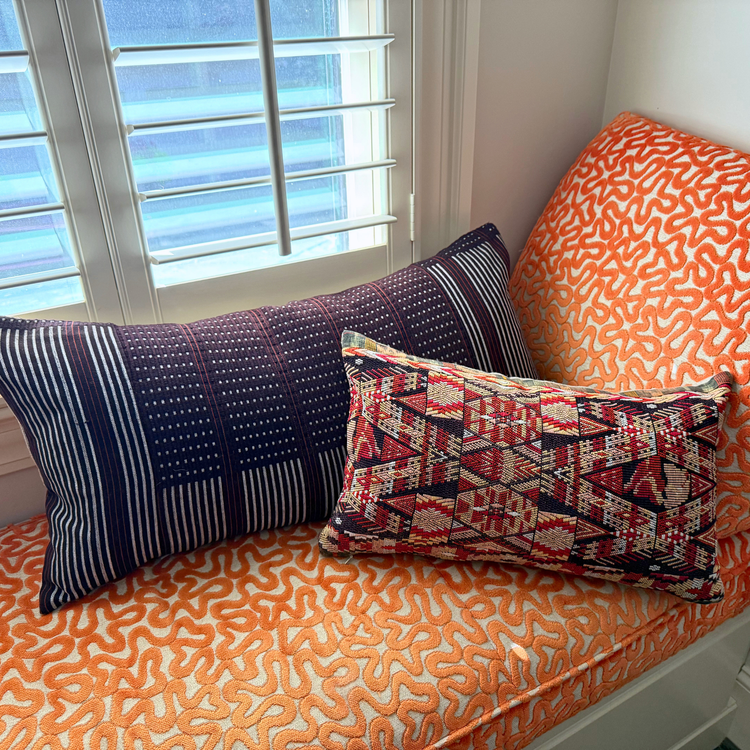 Huipil &amp; Hemp Throw Pillow Cover