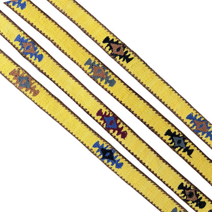 Yellow Handwoven Guatemalan Whip-Stitched Belt