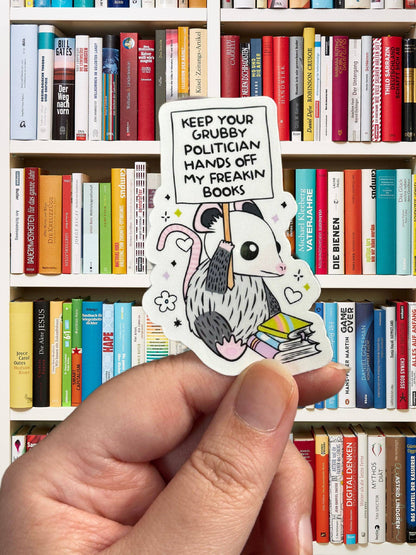 Grubby Politician Hands – Bookish Vinyl Sticker