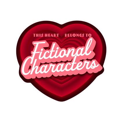 This Heart Belongs to Fictional Characters Matte Sticker | Book Lover Sticker