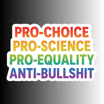 A die-cut vinyl sticker with a white border featuring the text &