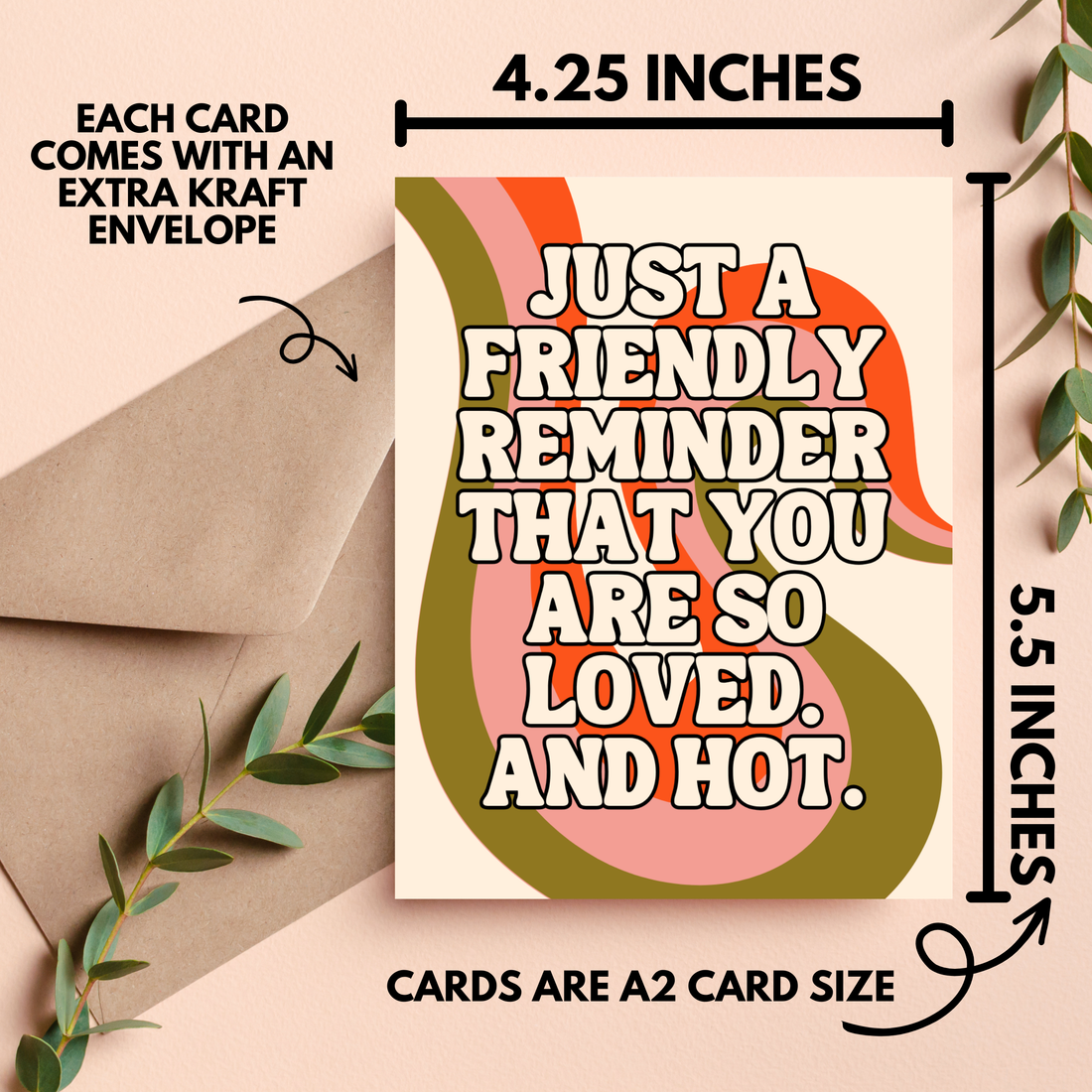 Greeting card with text &