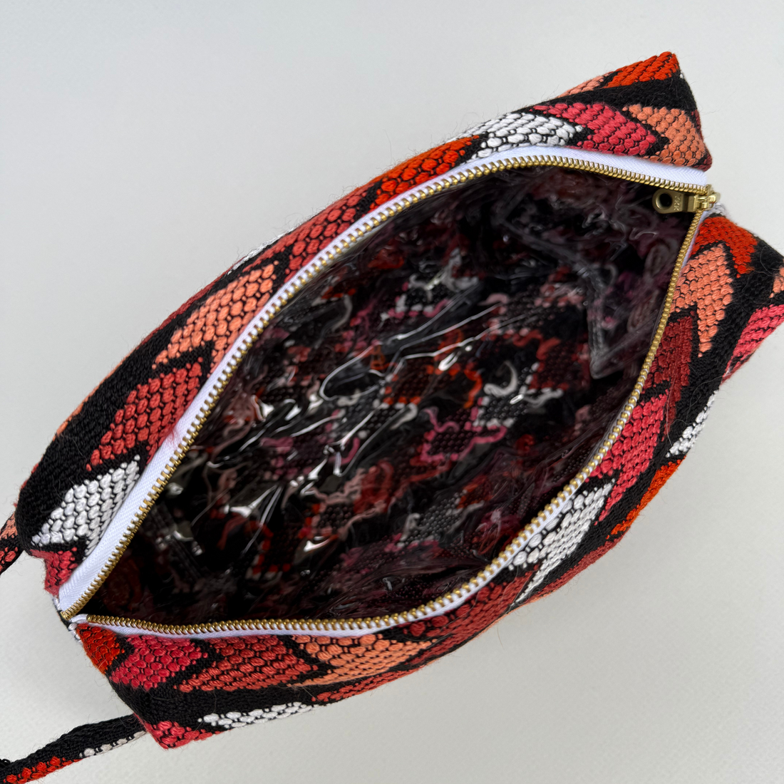 Handwoven (and Spill Proof) Cosmetic Travel Bag