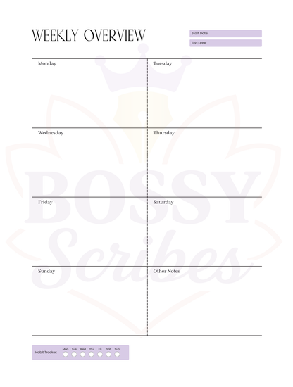 90-Day Planner | 3-Month Goal Setting &amp; Daily Productivity Planner by Bossy Scribes