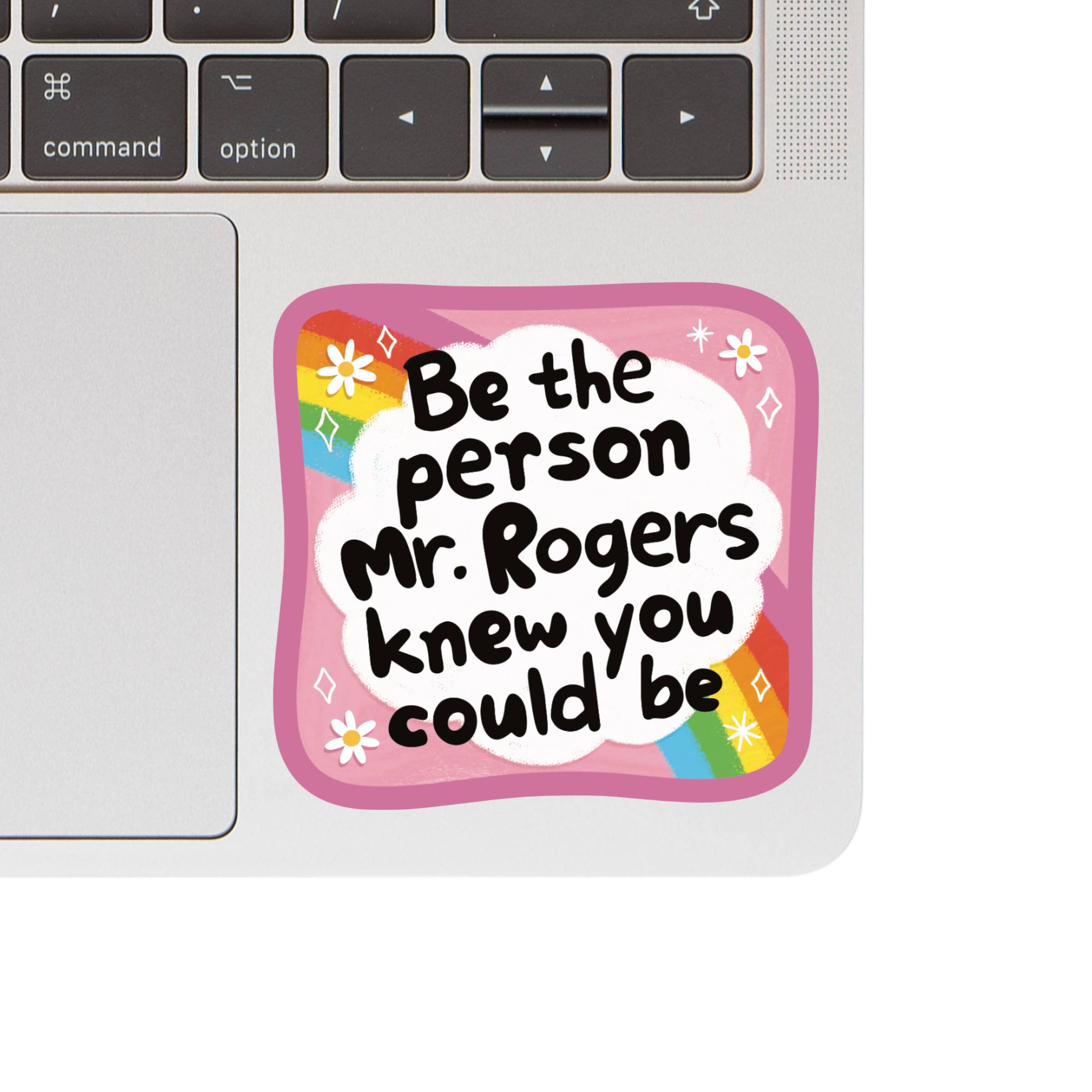 Laptop with a sticker that says &