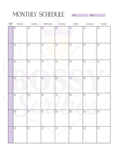 Bossy Scribes Life &amp; Business 3 mo Planner (7.25" x 9.75")
