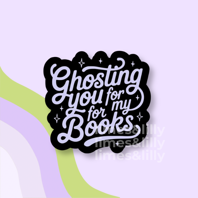 A die-cut sticker with the phrase &