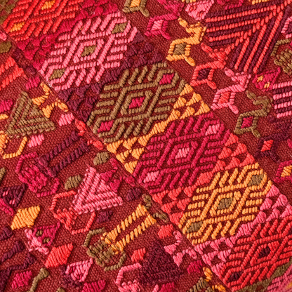 Huipil &amp; Hemp Throw Pillow Cover