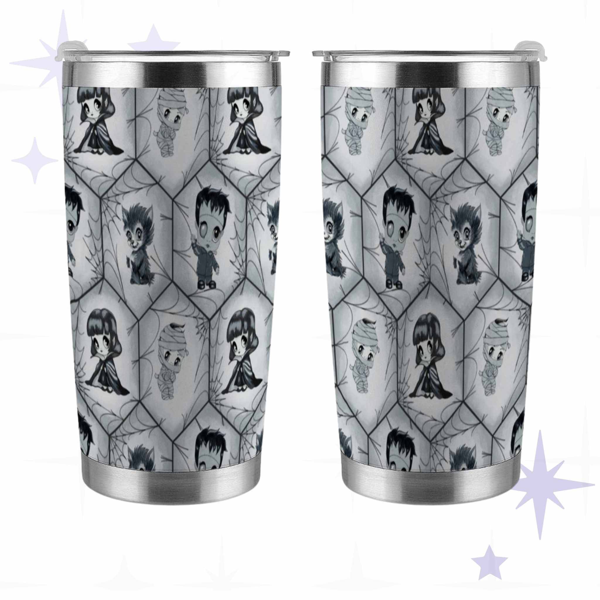 The Classics Monster Tumbler, Black and White