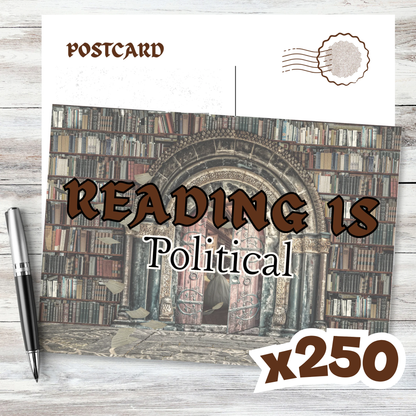 Postcards to Voters: Reading is Political Postcard