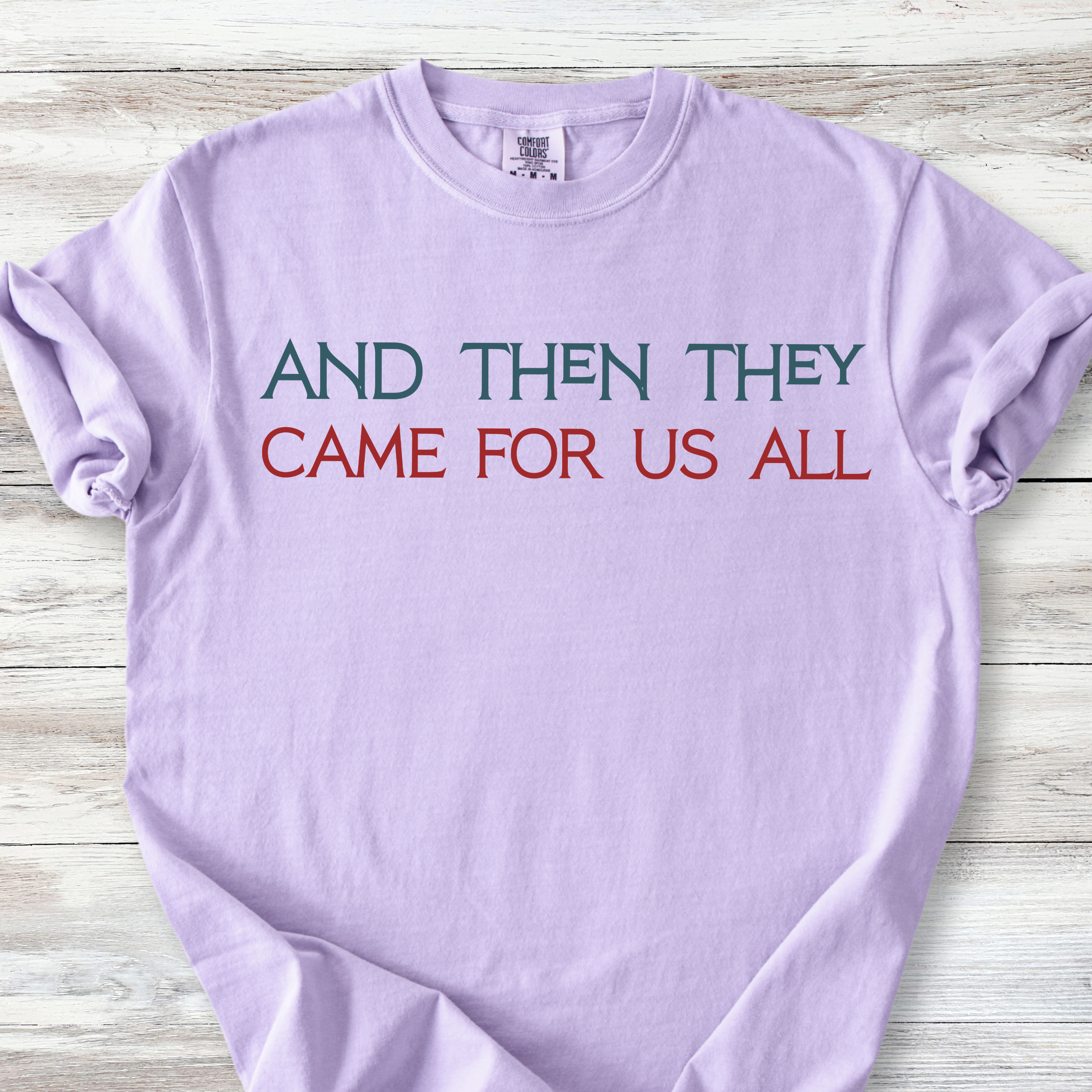And Then They Came For Us All T-Shirt, Anti-Fascist Resistance Solidarity Tee