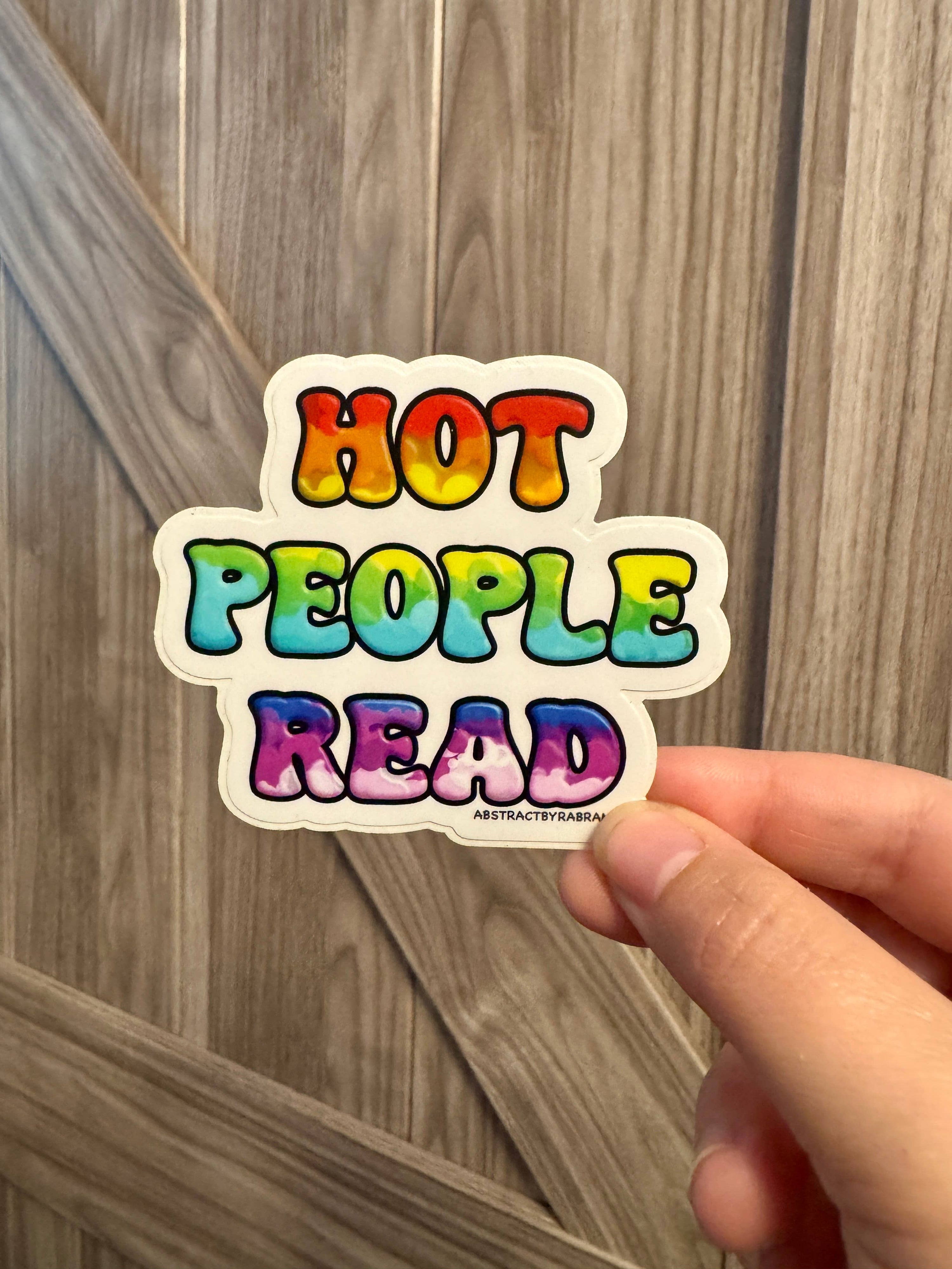 Hot People Read Sticker | Waterproof Vinyl Book Lover Sticker