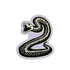 Sticker with a snake skeleton design on a white background