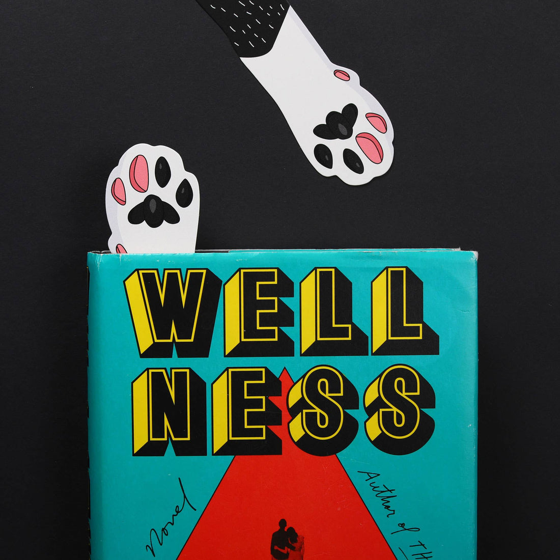 Tuxedo Cat Paw Die Cut Bookmark – Double-Sided
