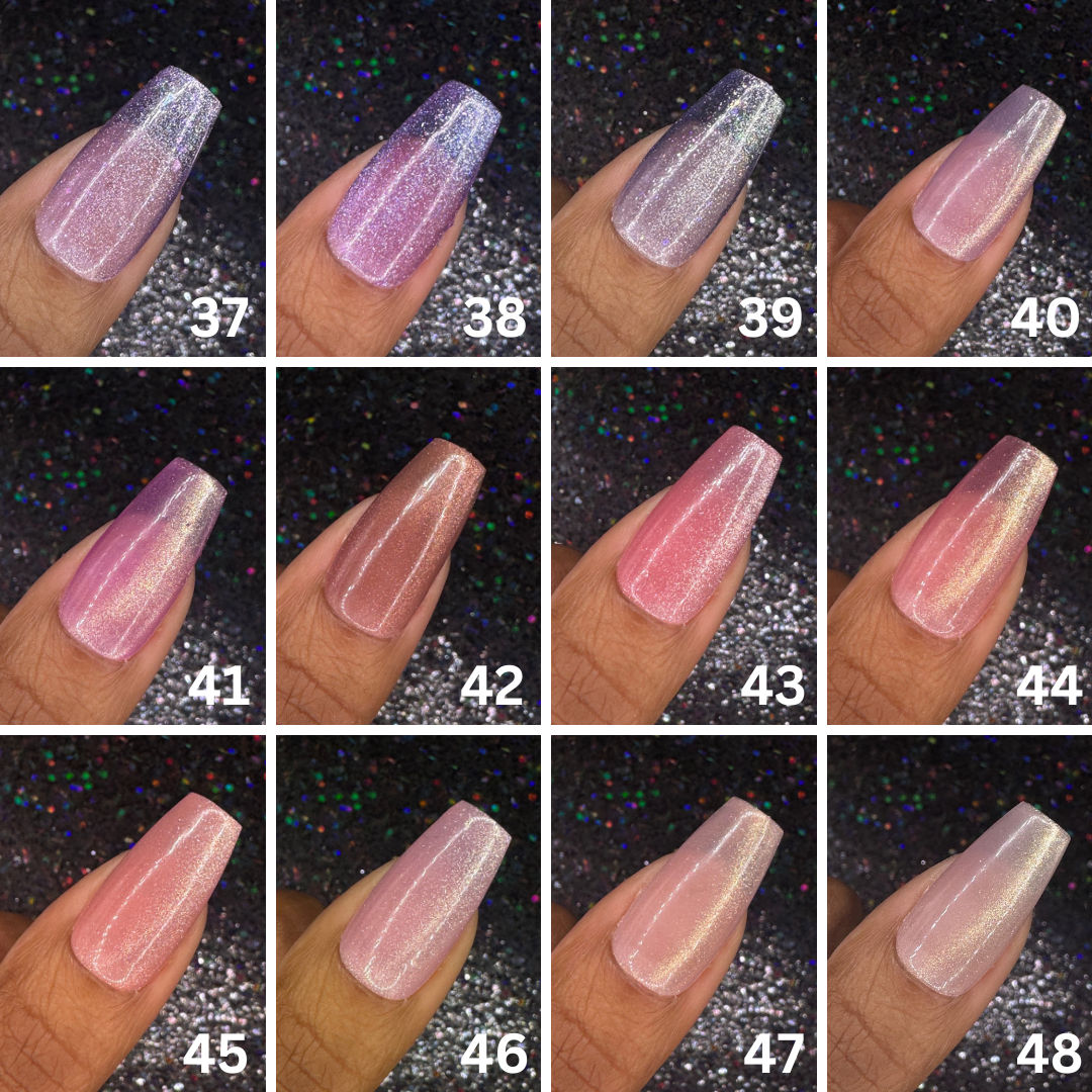 Single Solid Cat-Eye Color Sets *Choose Your Color* - Hand-painted Reusable Press-On Nail Extensions 10 pcs