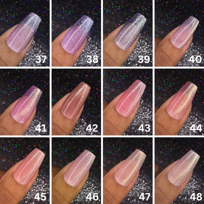 Single Solid Cat-Eye Color Sets *Choose Your Color* - Hand-painted Reusable Press-On Nail Extensions 10 pcs