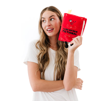 I Like My Men Fictional Book Plush | Funny Book Boyfriend Reader Gift